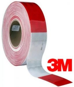 CINTA RETRO REFLECTIVA MARCA 3M, ROLLO DE 45.7 METROS. COLORES ROJO / BLANCO, ROJO, VERDE, AMARILLO.