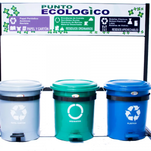 PUNTO ECOLÓGICO DE 12 LITROS, 3 PUESTOS